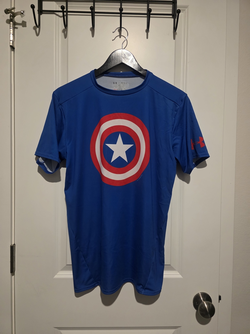 Under Armour Blue Short-Sleeve Captain Shield Graphic Tee